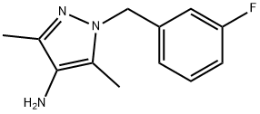 1-(3-fluorobenzyl)-3,5-dimethyl-1H-pyrazol-4-amine(SALTDATA: FREE) Structure