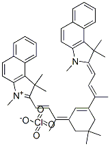 1H-BENZ[E]INDOLIUM, 2-[3-[3-[3-(1,3-DIHYDRO-1,1,3-TRIMETHYL-2H-BENZ[E]INDOL-2-YLIDENE)-1-METHYL-1-PROPENYL]-5,5-DIMETHYL-2-CYCLOHEXEN-1-YLIDENE]-1-BUTENYL]-1,1,3-TRIMETHYL-, PERCHLORATE|