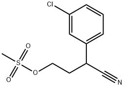 METHANESULFONIC ACID 3-(3-CHLORO-PHENYL)-3-CYANO-PROPYL ESTER
 化学構造式