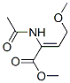 2-Butenoic  acid,  2-(acetylamino)-4-methoxy-,  methyl  ester 化学構造式