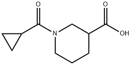 1-环丙基羰基哌啶-3-羧酸 结构式