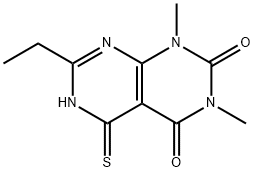 7-ethyl-5-mercapto-1,3-dimethylpyrimido[4,5-d]pyrimidine-2,4(1H,3H)-dione 结构式