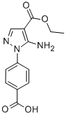 5-AMINO-1-(4-CARBOXY-PHENYL)-1H-PYRAZOLE-4-CARBOXYLIC ACID ETHYL ESTER Structure