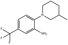 2-(3-甲基哌啶-1-基)-5-(三氟甲基)苯胺,926208-73-3,结构式