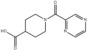 1-(Pyrazine-2-carbonyl)-piperidine-4-carboxylic acid, 98+% C11H13N3O3, MW: 235.24|1-(2-吡嗪基羰基)-4-哌啶甲酸