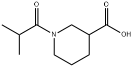 1-Isobutyryl-3-piperidinecarboxylic acid Structure