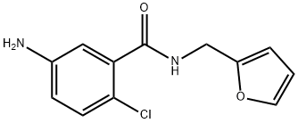 5-amino-2-chloro-N-(2-furylmethyl)benzamide Struktur