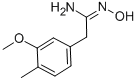 BENZENEETHANIMIDAMIDE, N-HYDROXY-3-METHOXY-4-METHYL- Struktur