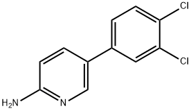 5-(3,4-ジクロロフェニル)ピリジン-2-アミン 化学構造式