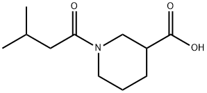 1-(3-Methylbutanoyl)-3-piperidinecarboxylic acid,926225-27-6,结构式