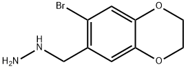 (7-BROMO-2,3-DIHYDRO-1,4-BENZODIOXIN-6-YL)METHYL]HYDRAZINE HYDROCHLORIDE Structure