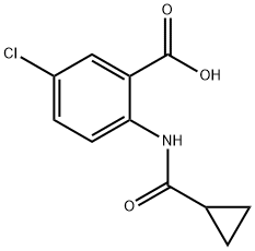 2-(环丙甲酰氨基)-5-氯苯甲酸,926234-00-6,结构式