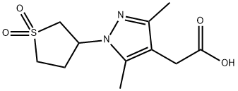 [1-(1,1-Dioxidotetrahydro-3-thienyl)-3,5-dimethyl-1H-pyrazol-4-yl]acetic acid|[1-(1,1-Dioxidotetrahydro-3-thienyl)-3,5-dimethyl-1H-pyrazol-4-yl]acetic acid