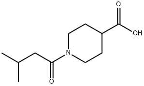 1-(3-甲基丁酰基)哌啶-4-羧酸 结构式