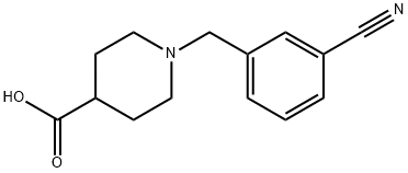 1-(3-CYANOBENZYL)PIPERIDINE-4-CARBOXYLIC ACID,926245-11-6,结构式