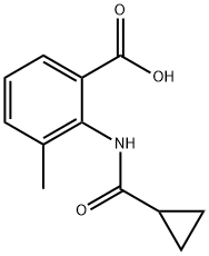 2-(环丙甲酰氨基)-3-甲基苯甲酸,926249-10-7,结构式