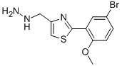 1-((2-(5-bromo-2-methoxyphenyl)thiazol-4-yl)methyl)hydrazine|