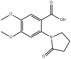 4,5-dimethoxy-2-(2-oxopyrrolidin-1-yl)benzoic acid 结构式