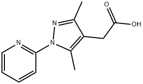 2-(3,5-Dimethyl-1-(pyridin-2-yl)-1H-pyrazol-4-yl)acetic acid 结构式