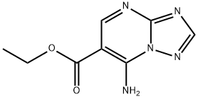 7-アミノ[1,2,4]トリアゾロ[1,5-A]ピリミジン-6-カルボン酸エチル 化学構造式