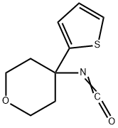 4-イソシアナト-4-チエン-2-イルテトラヒドロピラン 化学構造式