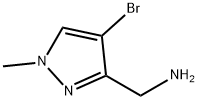 (4-Bromo-1-methyl-1H-pyrazol-3-yl)methylamine 化学構造式