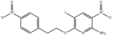 2-Pyridinamine, 5-iodo-3-nitro-6-[2-(4-nitrophenyl)ethoxy]- Structure