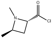 2-Azetidinecarbonyl chloride, 1,4-dimethyl-, trans- (9CI),92735-68-7,结构式