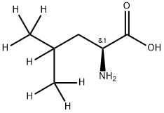 L-ロイシン-D7(イソプロピル-D7) 化学構造式