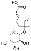 6 alpha-arabinosyloxy-2,6-dimethyl-2,7-octadienoic acid 化学構造式