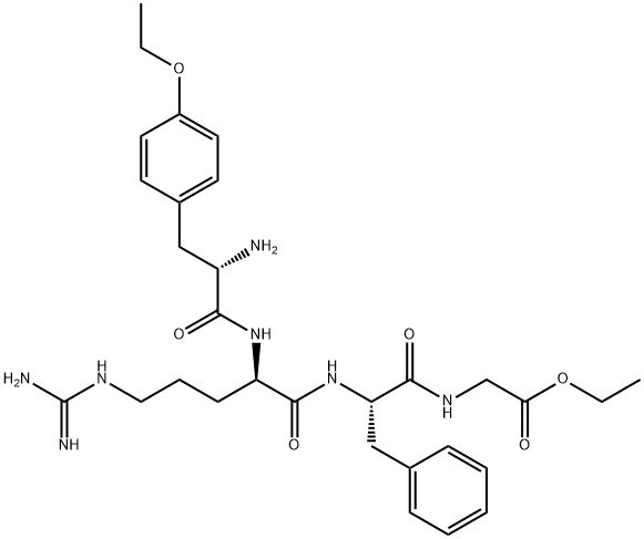 H-Tyr(Et)-D-arg-phe-gly-oet 化学構造式