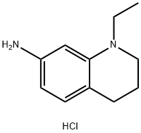 N-ETHYL-1,2,3,4-TETRAHYDRO-7-QUINOLINAMINE HYDROCHLORIDE 化学構造式