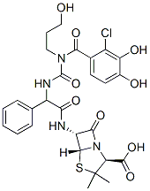 92773-65-4 6-(2-(3-(2-chloro-3,4-dihydroxybenzoyl)-3-(3-hydroxypropyl)-1-ureido)-2-phenylacetamido)penicillanic acid