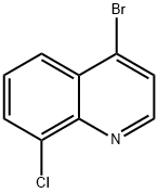 4-BROMO-8-CHLOROQUINOLINE 化学構造式