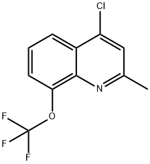 4-CHLORO-2-METHYL-8-TRIFLUOROMETHOXYQUINOLINE,927800-56-4,结构式