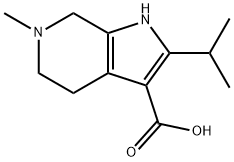 1H-Pyrrolo[2,3-c]pyridine-3-carboxylic  acid,  4,5,6,7-tetrahydro-6-methyl-2-(1-methylethyl)- Structure