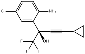 (R)-5-氯-ALPHA-(环丙基乙炔基)-2-氨基-ALPHA-(三氟甲基)苯甲醇,927812-33-7,结构式