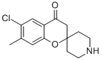 6-CHLORO-7-METHYLSPIRO[CHROMAN-2,4'-PIPERIDIN]-4-ONE 化学構造式
