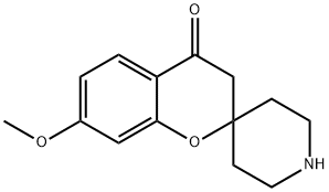 7-METHOXYSPIRO[CHROMAN-2,4'-PIPERIDIN]-4-ONE 化学構造式