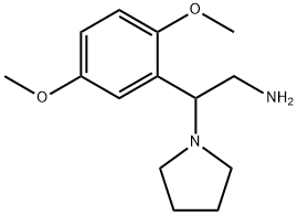2-(2,5-Dimethoxy-phenyl)-2-pyrrolidin-1-yl-ethylamine Structure