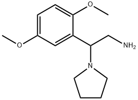 2-(2,5-Dimethoxy-phenyl)-2-pyrrolidin-1-yl-ethylamine Struktur