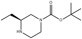 (S)-1-N-Boc-3-ethylpiperazine 化学構造式