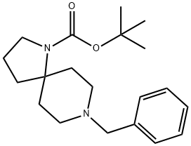 1,8-Diazaspiro[4.5]decane-1-carboxylic acid,8-(phenylMethyl)-, 1,1-diMethylethyl ester 化学構造式