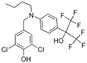 4-[[Butyl[4-[2,2,2-trifluoro-1-hydroxy-1-(trifluoroMethyl)ethyl]phenyl]aMino]Methyl]-2,6-dichlorophenol,928035-84-1,结构式