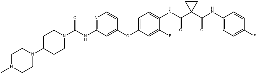N-[2-氟-4-[[2-[[[4-(4-甲基哌嗪-1-基)哌啶-1-基]羰基]氨基]吡啶-4-基]氧基]苯基]-N