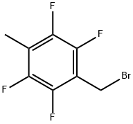 1-(ブロモメチル)-2,3,5,6-テトラフルオロ-4-メチルベンゼン 化学構造式