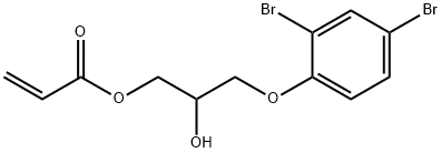 3-(2,4-dibromophenoxy)-2-hydroxypropyl acrylate Struktur