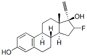 17-ethynyl-16-fluoroestradiol 化学構造式