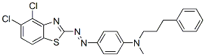 N-[4-[(二氯-2-苯并噻唑基)偶氮]苯基]-N-甲基苯丙胺, 92818-48-9, 结构式