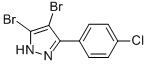 4,5-DIBROMO-3-(4-CHLOROPHENYL)-1H-PYRAZOLE 结构式